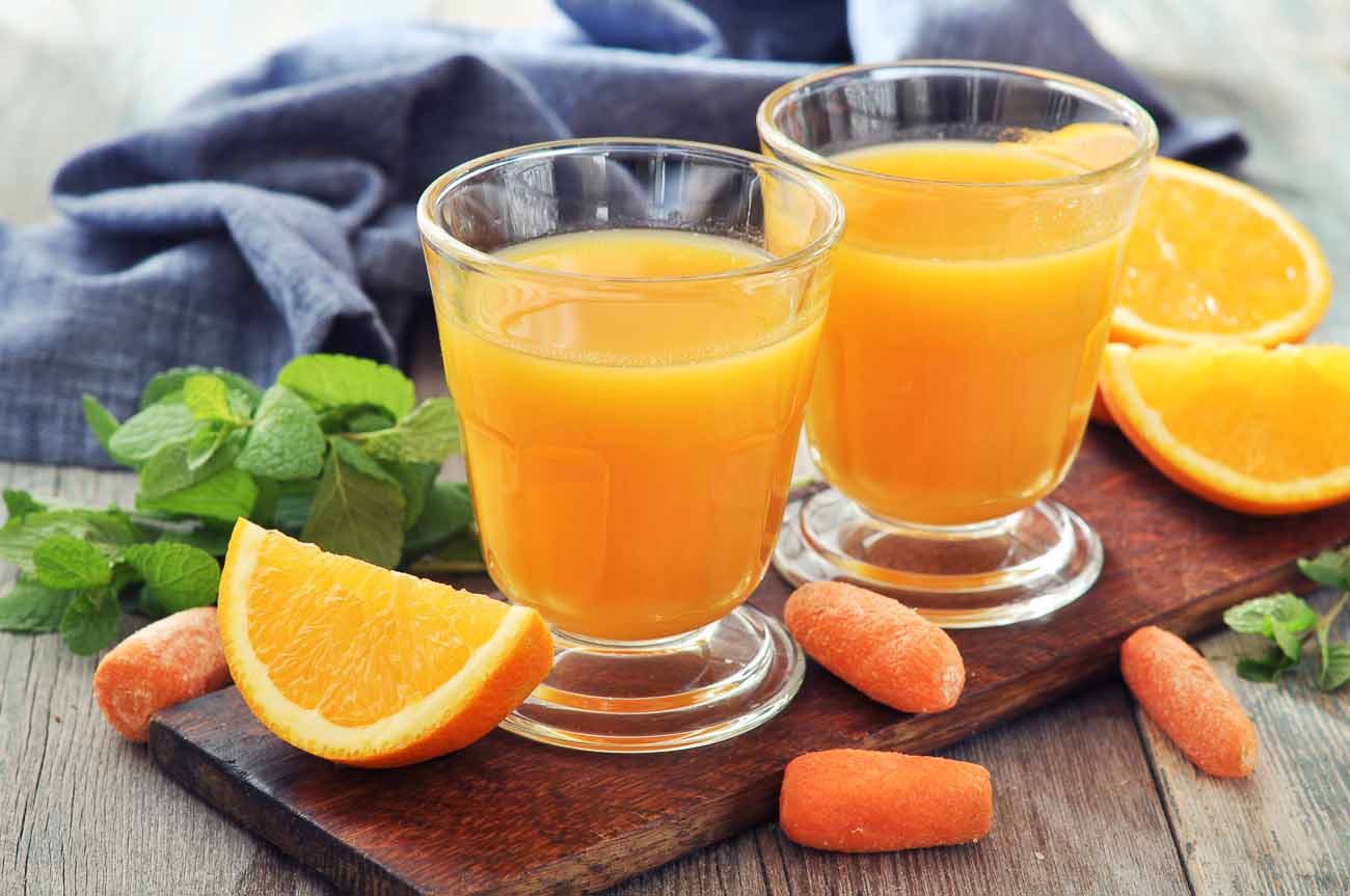 Nước uống ép cam cà rốt rất tốt cho việc giải nhiệt